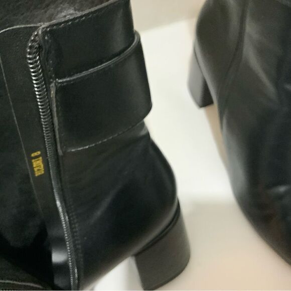 IDIFU Women Dressy Chunky Heel Ankle Boots Pointed Toe Metal Boots Size 8.5 - Picture 10 of 11